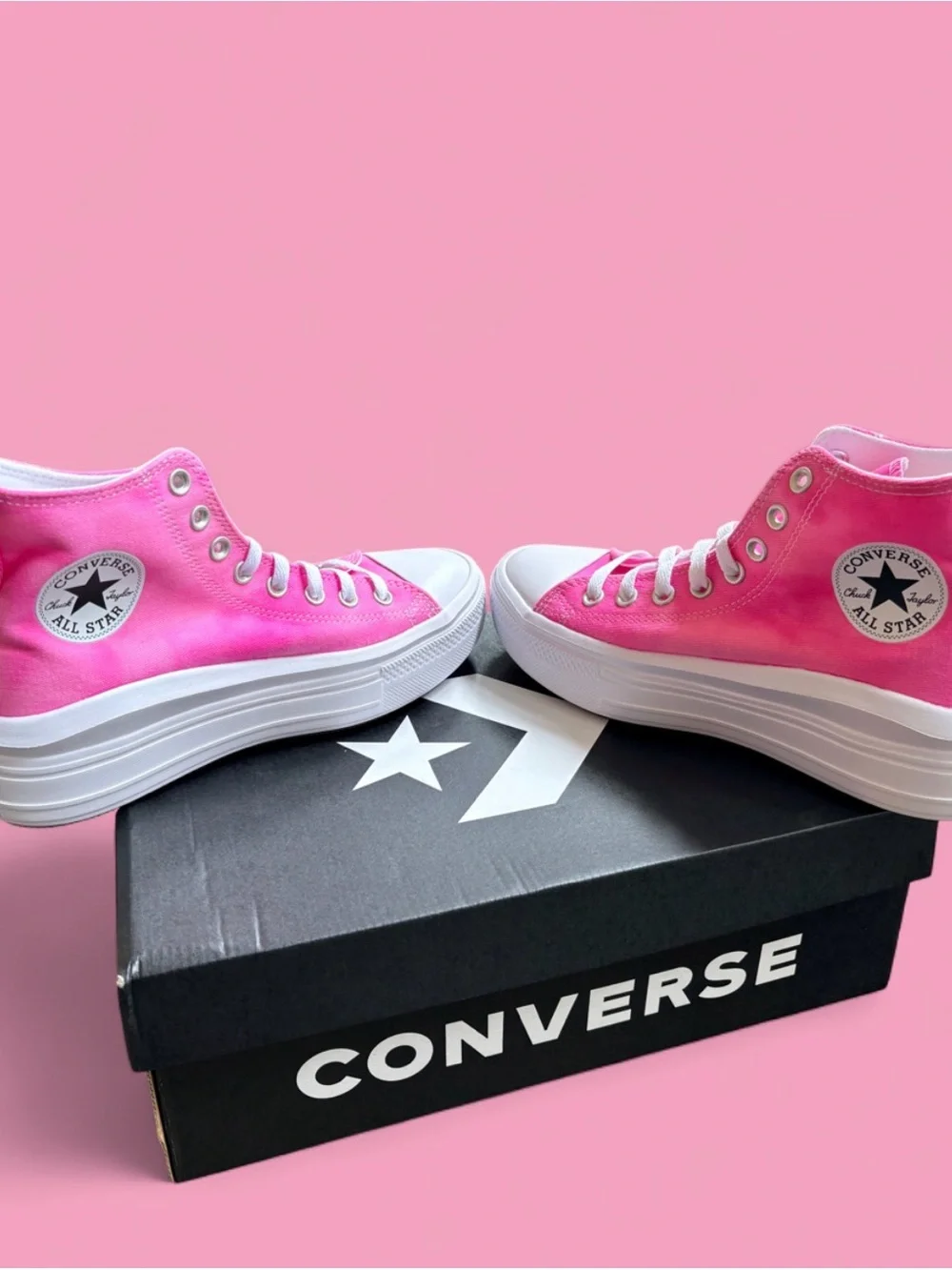 Converse Hot Pink Platform Chuck Taylor High-Top Sneakers